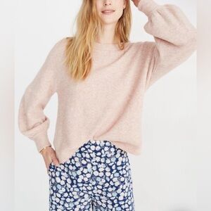 Madewell Gladwell Sweater Women’s M Tan Crewneck Alpaca Blend Pullover